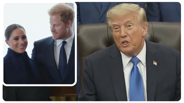 Trump 'happy' Prince Harry and Meghan left