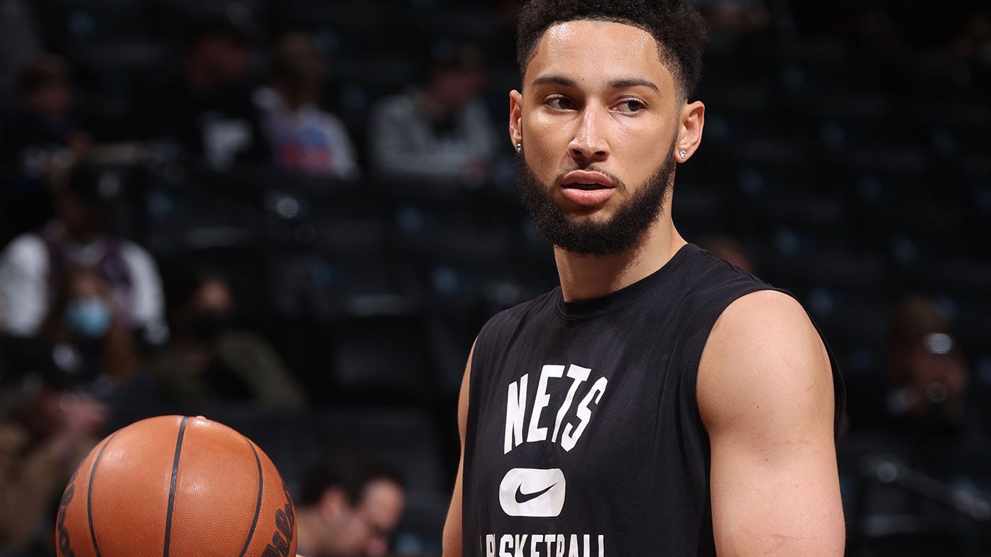 Ben Simmons during a Brooklyn pre-game