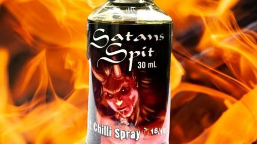 Phillip Botha stocks the 30ml bottle of Satan's Spit in his store, which sells for $22 and is normally used by restaurants.