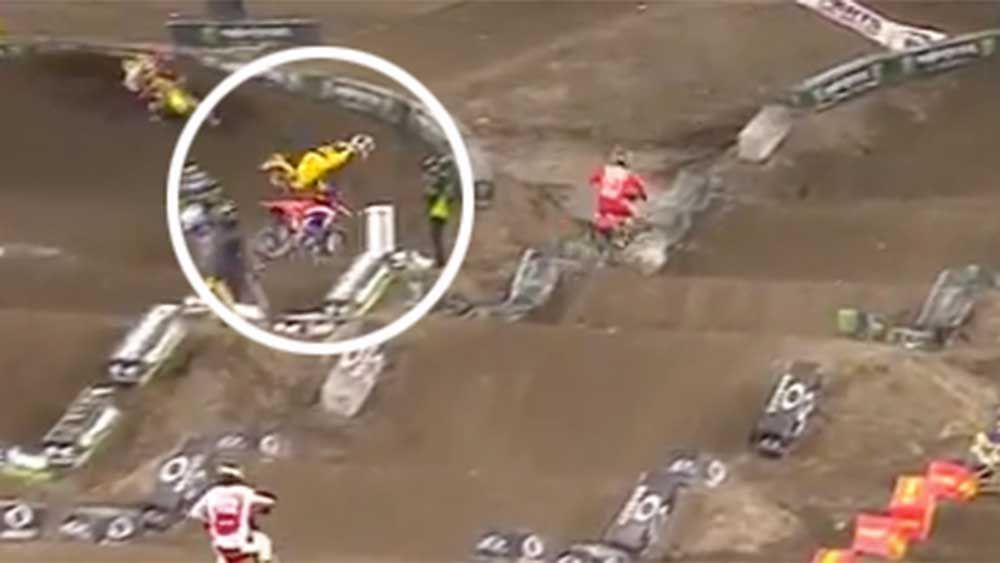 Motorsport: Supercross rider takes off after botched jump