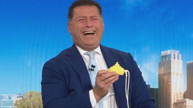 Karl Stefanovic Jacqui Lambie soap on a rope submarine cheeky funny gift