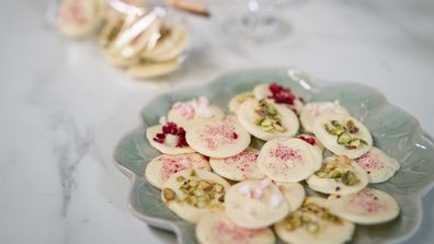 Two-ingredient festive chocolate buttons