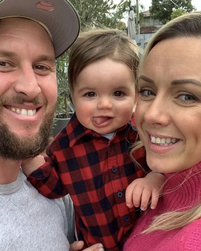 Louise McCann with son Peter and husband Stephen 