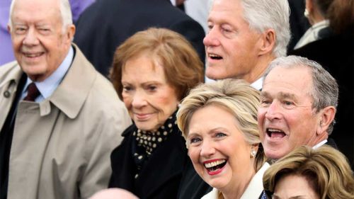 Former presidents and first ladies typically attend inaugurations, like the Carters, Clintons and Bushes in 2017.