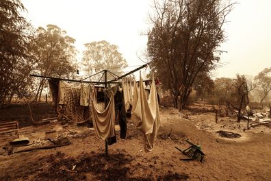 A view of fire damage on January 03, 2020 in Sarsfield , Australia. Fires across East Gippsland have claimed lives and destroyed dozens of properties. (Photo by Darrian Traynor/Getty Images)