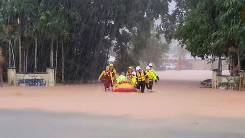 Hundreds of rescues have taken place across the region and volunteers are getting an average of 40 calls for help an hour. Queensland floods Cairns Jasper