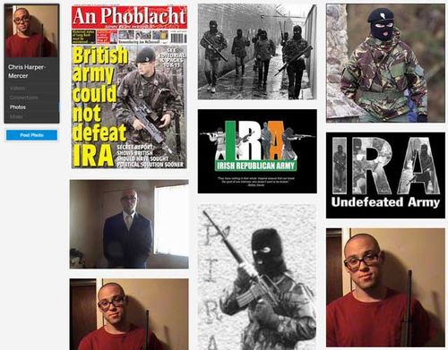 Photos uploaded to Harper-Mercer's myspace page. Armed IRA paramilitaries appear  prominently.