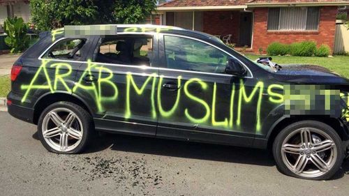  Luxury Audi smashed, covered with Islamophobic graffiti in Sydney