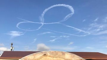 The offending piece of skywriting. (Reddit/DoctorBrian)
