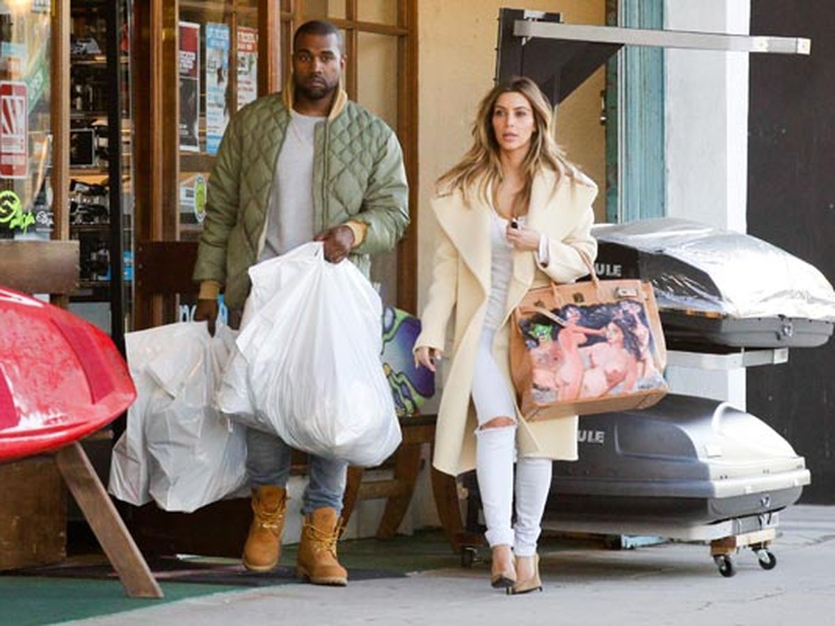 Kim Kardashian re-uses hand-painted Hermes Birkin bag from 2013