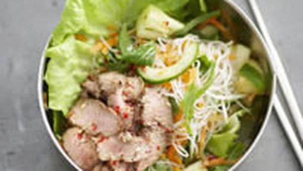 Lemon grass lamb with vietnamese vermecelli salad