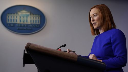 White House press secretary Jen Psaki speaks during a press briefing at the White House, Wednesday, Jan. 20, 2021, in Washington.