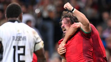 Francisco Fernandes of Portugal celebrates scoring.