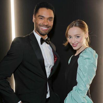 Phoebe Page and Bridgerton co-star Regé-Jean Page.