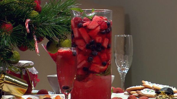 Watermelon and mixed berry punch