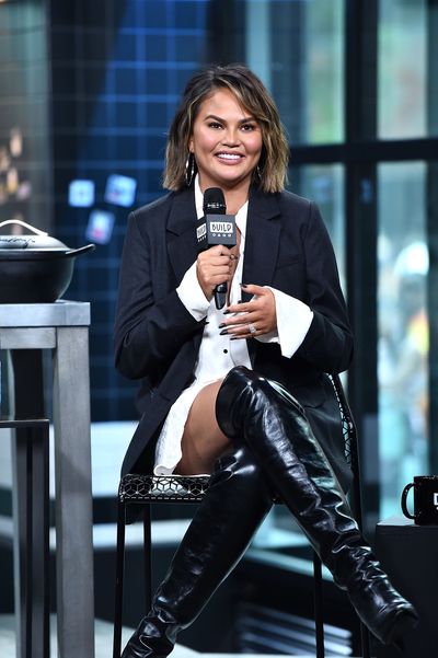 Chrissy on an interview with Build Series in Manhattan, New York, September 19.