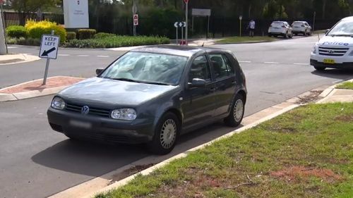 The woman behind the wheel of the Golf allegedly blew 0.308. (9NEWS)