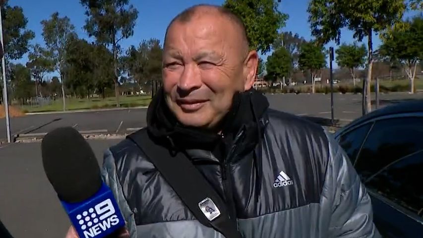 England rugby coach Eddie Jones visits the Penrith Panthers.