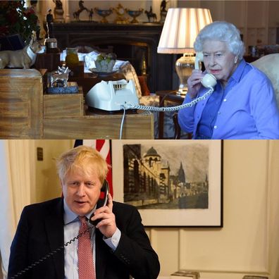 The Queen and Boris Johnson 