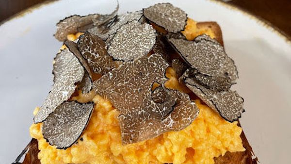 Scrambled eggs with truffle at Hide in Mayfair