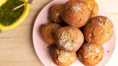 Mashed potato doughnuts are so much fun