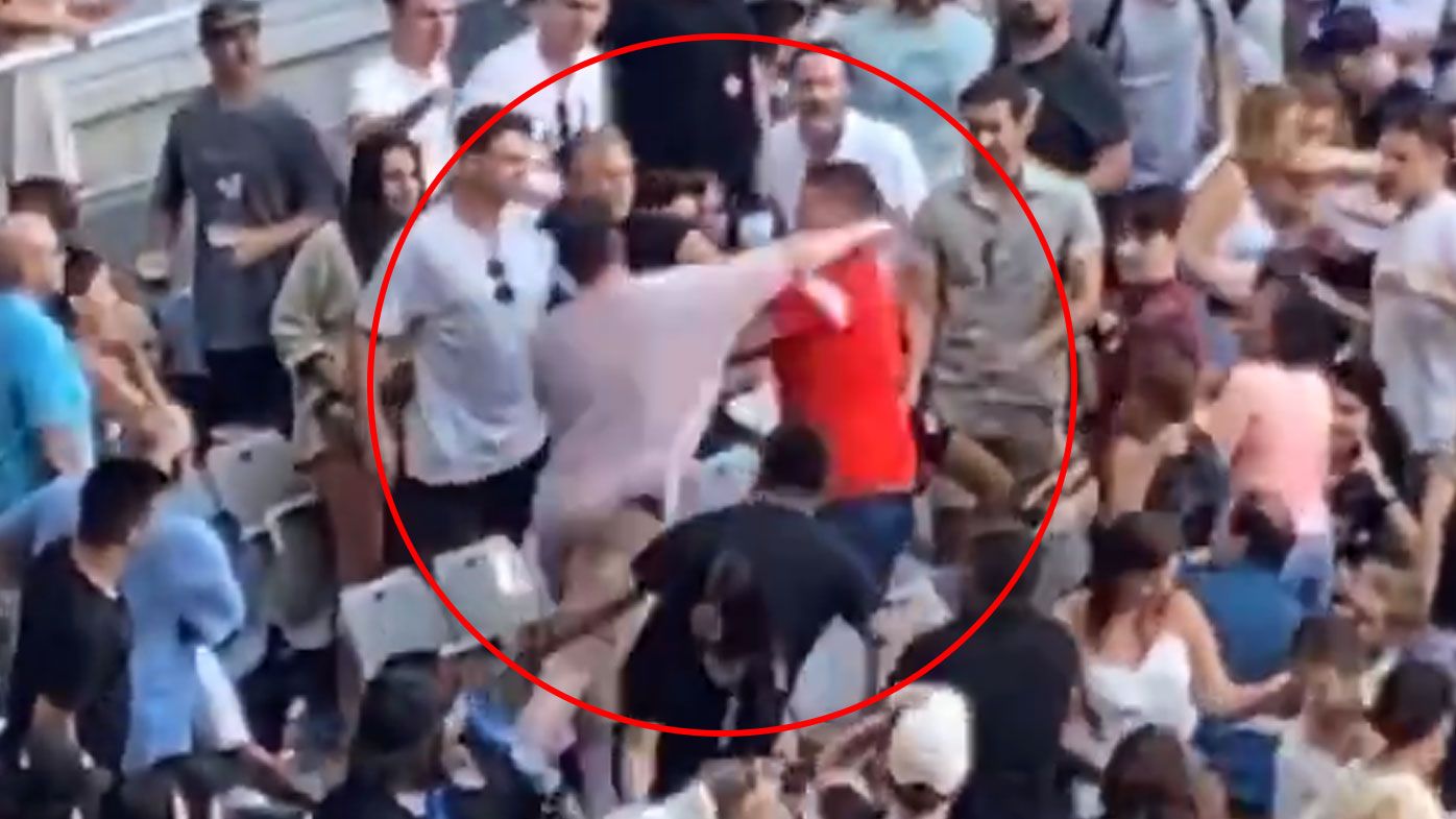 Fans brawl ahead of Kyrgios match