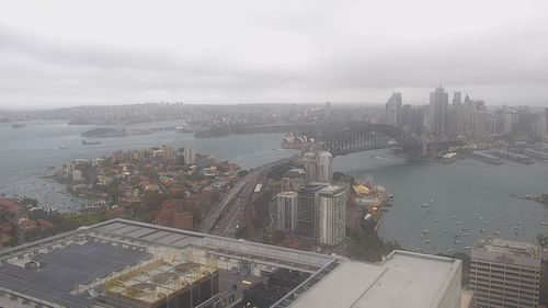 View of Sydney Harbour from roofcam on Tuesday August 23.