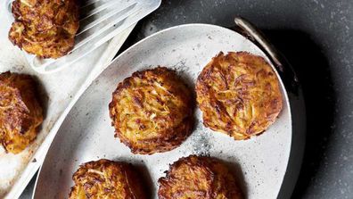 Sweet potato and rosemary fritters take dinner next level. 
