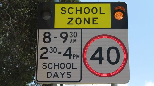 Panneau de zone scolaire sydney nsw excès de vitesse