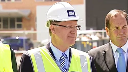 Premier Denis Napthine has announced funding for further upgrades to Ballarat Hospital. (9NEWS)