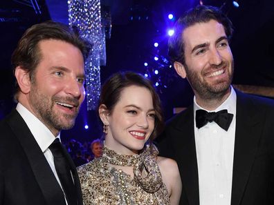 Bradley Cooper, Emma Stone and Dave McCary attend the Screen Actors Guild Awards.