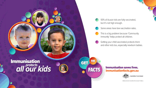 The Get the Facts campaign is aimed at educating parents about vaccination. (Department of Health)