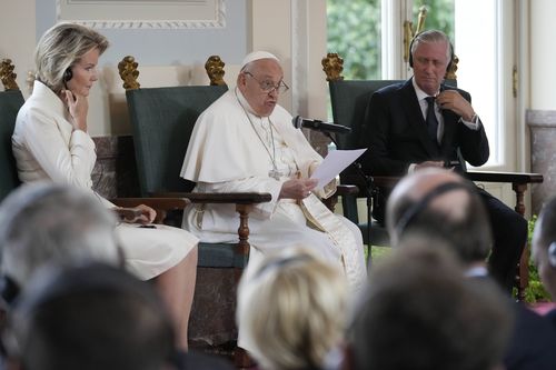 Pope Francis, King Philippe, Queen Mathilde