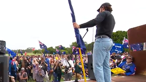 Brandan Koschel during his alleged hate speech. 