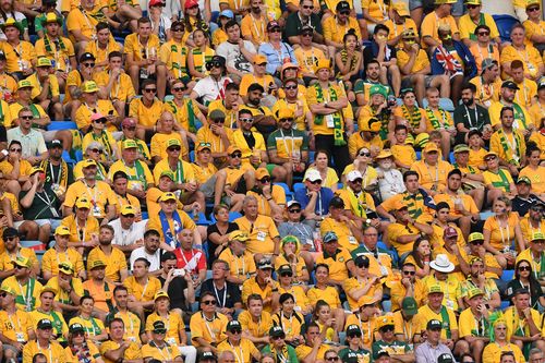 Devastated fans filled the stadium for the Socceroos' match overnight, while many more took to social media to voice their frustrations. Picture: AAP.