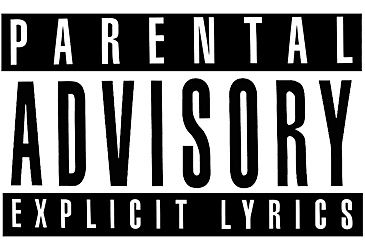 Which album was the first to bear the black and white Parental Advisory label?