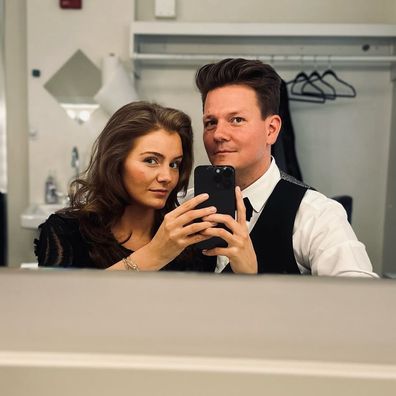 Emmy Russell with her partner Tyler Ward