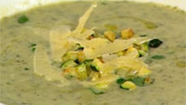 Italian style zucchini and parmesan soup