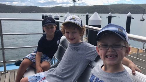 Jimmy Hawkins, 7, and his best friends Charles and Dominic embarked on a weekend camping trip with their dads at The Basin campground in Ku-ring-gai Chase National Park