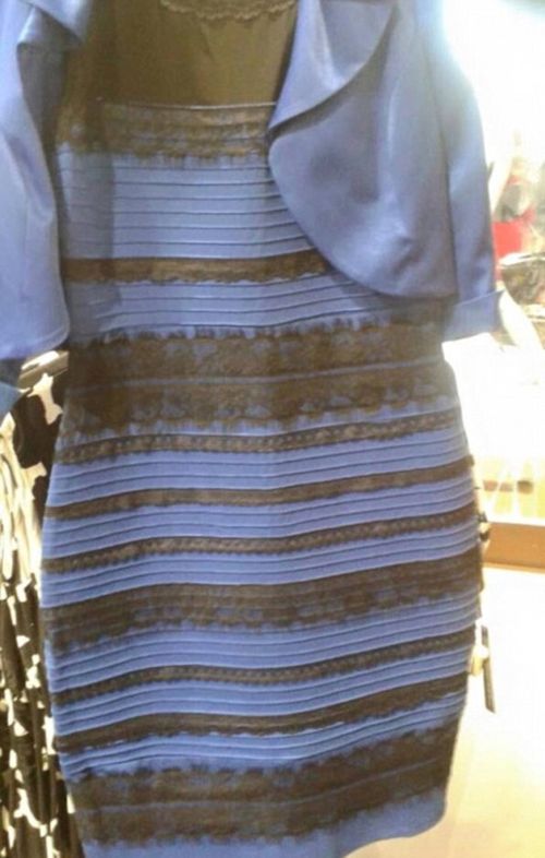 The much debated black and blue/white and gold dress.