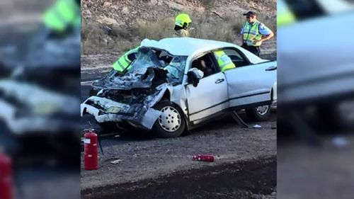 The crash happened on the Newell Highway, south of Dubbo. 