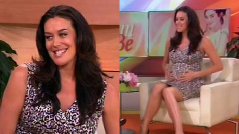 Megan Gale shows off baby bump in sexy dress on <i>Today</i>: 'I don't roll out of bed looking like this!'