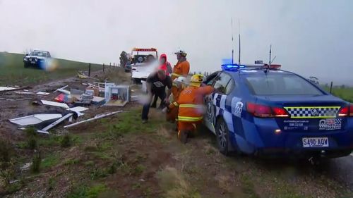 Roofs have been ripped off houses and trees have been toppled after wild winds slammed South Australia overnight.