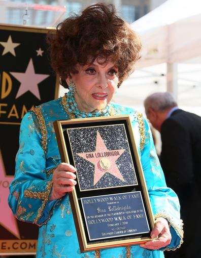 Gina Lollobrigida is honored with a star on The Hollywood Walk Of Fame on February 01, 2018 in Los Angeles, California.