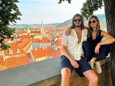 Delta Goodrem and Matthew Copley in Prague