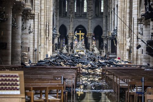 Notre Dame cathedral fire in Paris first pictures inside church news France World