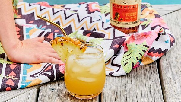 Pineapple rum cocktail