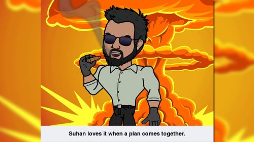 The Bitstrip cartoon posted to Rahman's Facebook page. (Supplied)