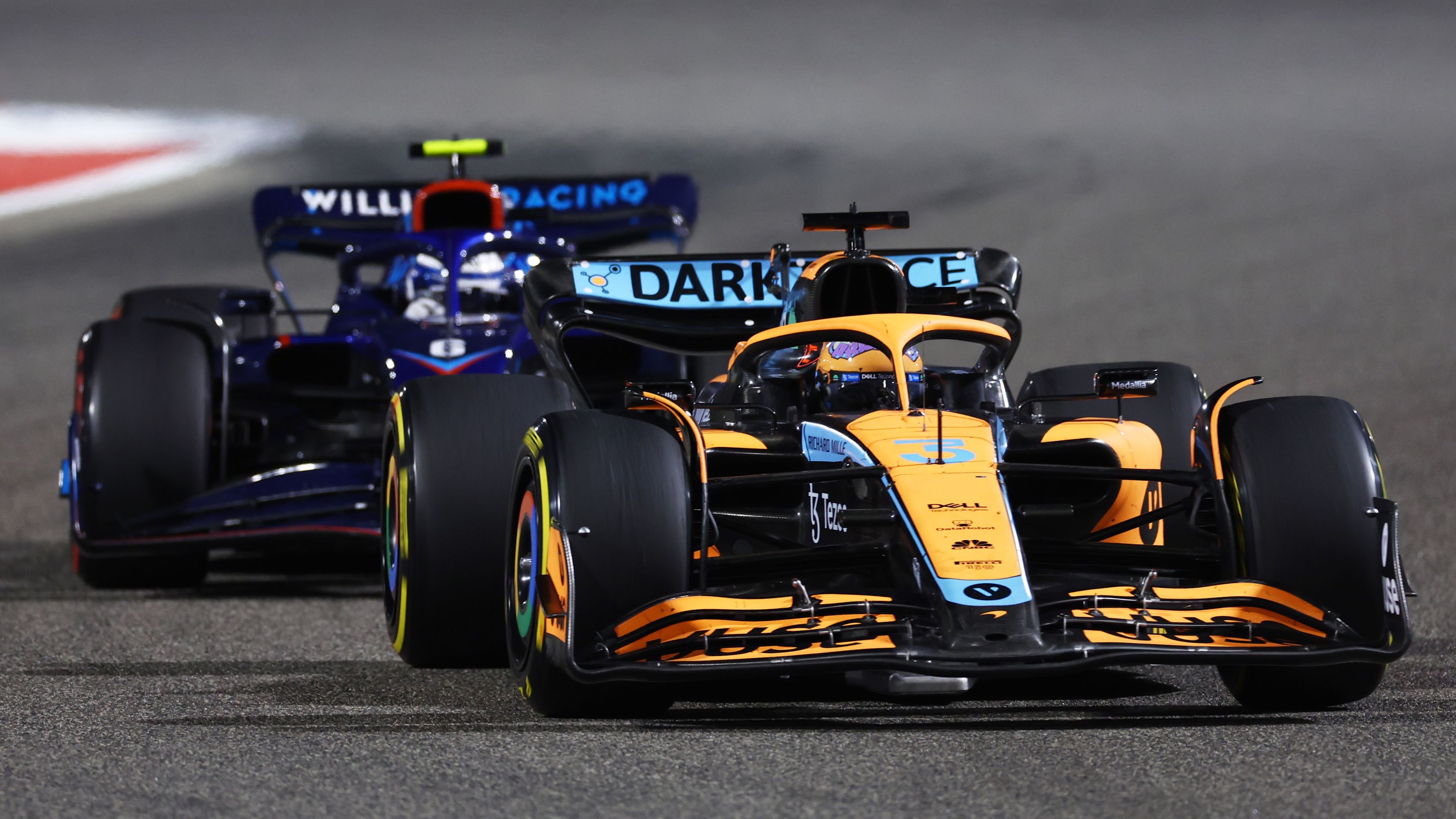 Daniel Ricciardo driving the McLaren MCL36.