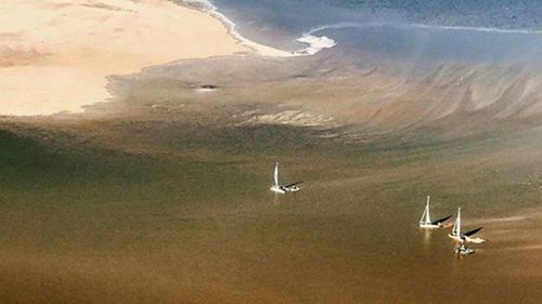 South Australia’s famously arid Lake Eyre has been transformed as floodwaters from 1,000km away finally reached the area.